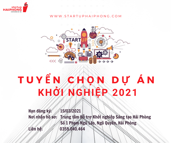 HẢI PHÒNG: TUYỂN CHỌN DỰ ÁN KHỞI NGHIỆP ĐỔI MỚI SÁNG TẠO 2021