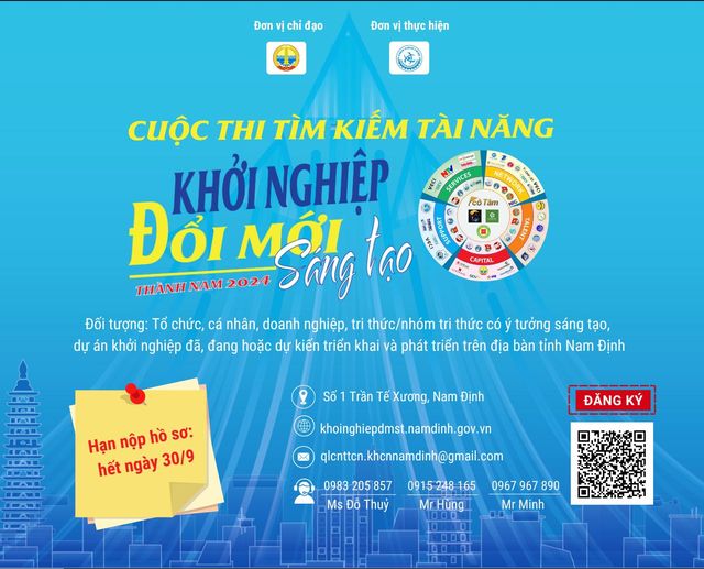 Cuộc thi “Tìm kiếm tài năng khởi nghiệp đổi mới sáng tạo  Thành Nam năm 2024”