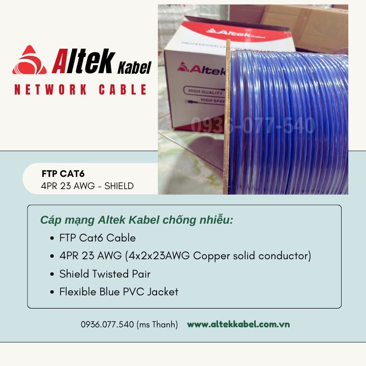 C&aacute;p mạng Internet chống nhiễu, network cable FTP  Cat6