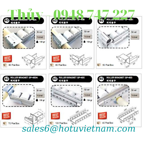 Thanh truyền con lăn Hàn Quốc và phụ kiện (đầu đỡ)