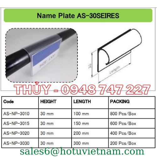 Thẻ tên (Name Plate) A3, A4, serires 30-50... và Ứng dụng