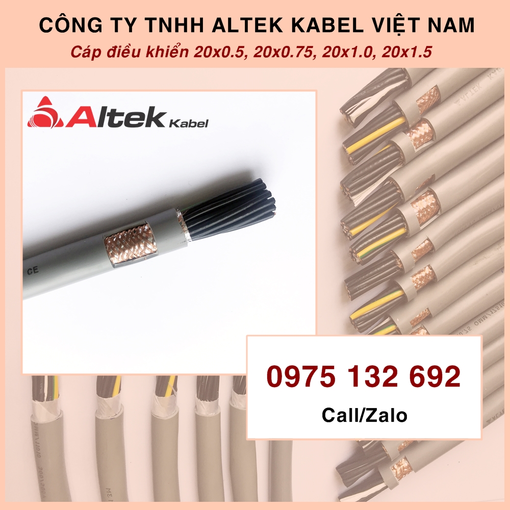 Cáp điều khiển 20 lõi 20x0.75 Altek Kabel