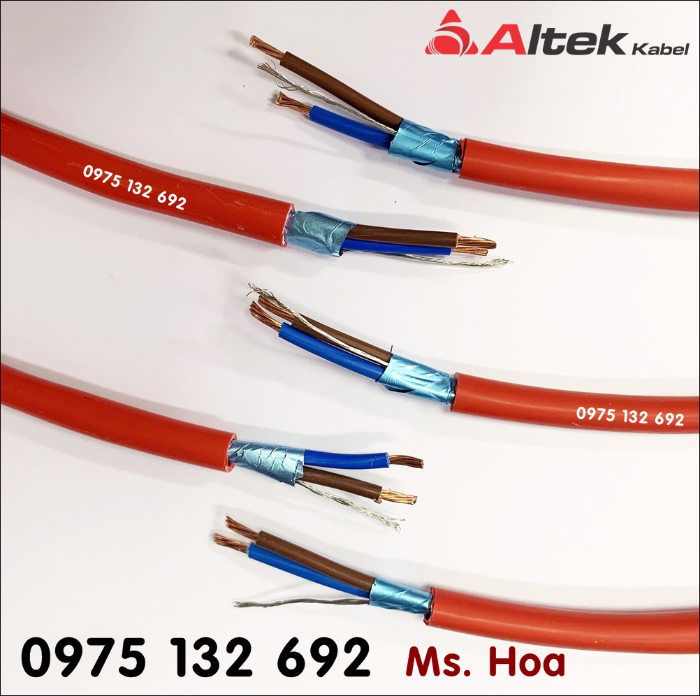 Cáp báo cháy, cáp chống cháy 2C x 1.0, 1.5, 2.5mm2 Altek Kabel