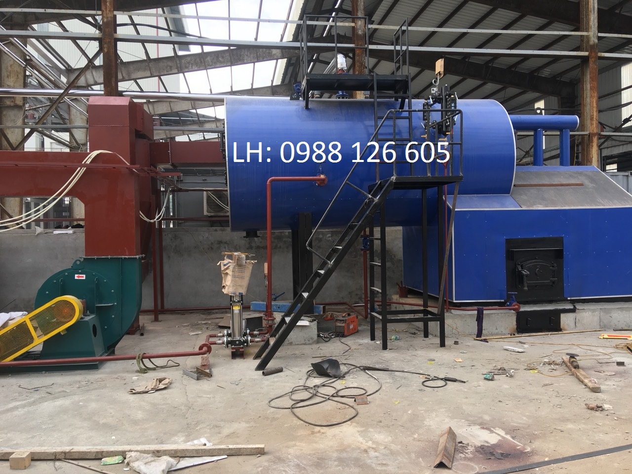 Lò hơi đốt than củi công suất 3 tấn