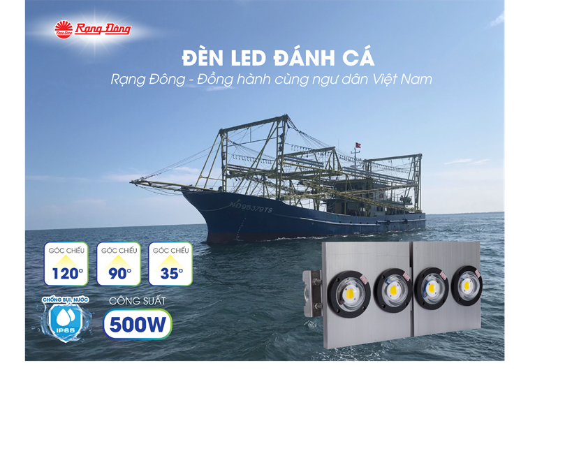 Đ&Egrave;N LED Đ&Aacute;NH C&Aacute; 500W