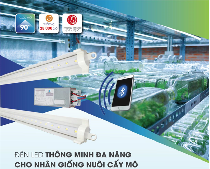Đ&egrave;n LED th&ocirc;ng minh đa năng cho nh&acirc;n giống nu&ocirc;i cấy m&ocirc;