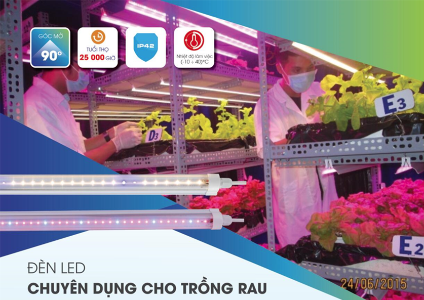 Đ&egrave;n LED chuy&ecirc;n dụng cho trồng rau