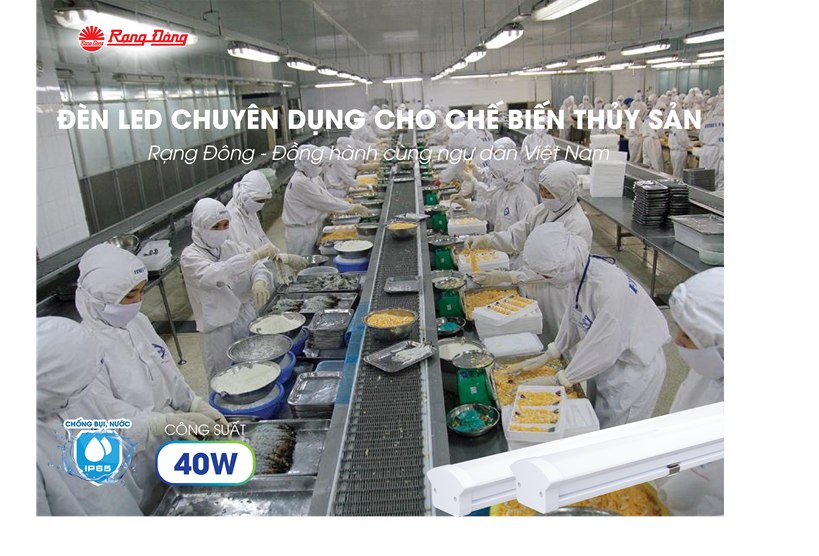 Đ&Egrave;N LED CHUY&Ecirc;N DỤNG CHO CHẾ BIẾN THỦY SẢN 40W