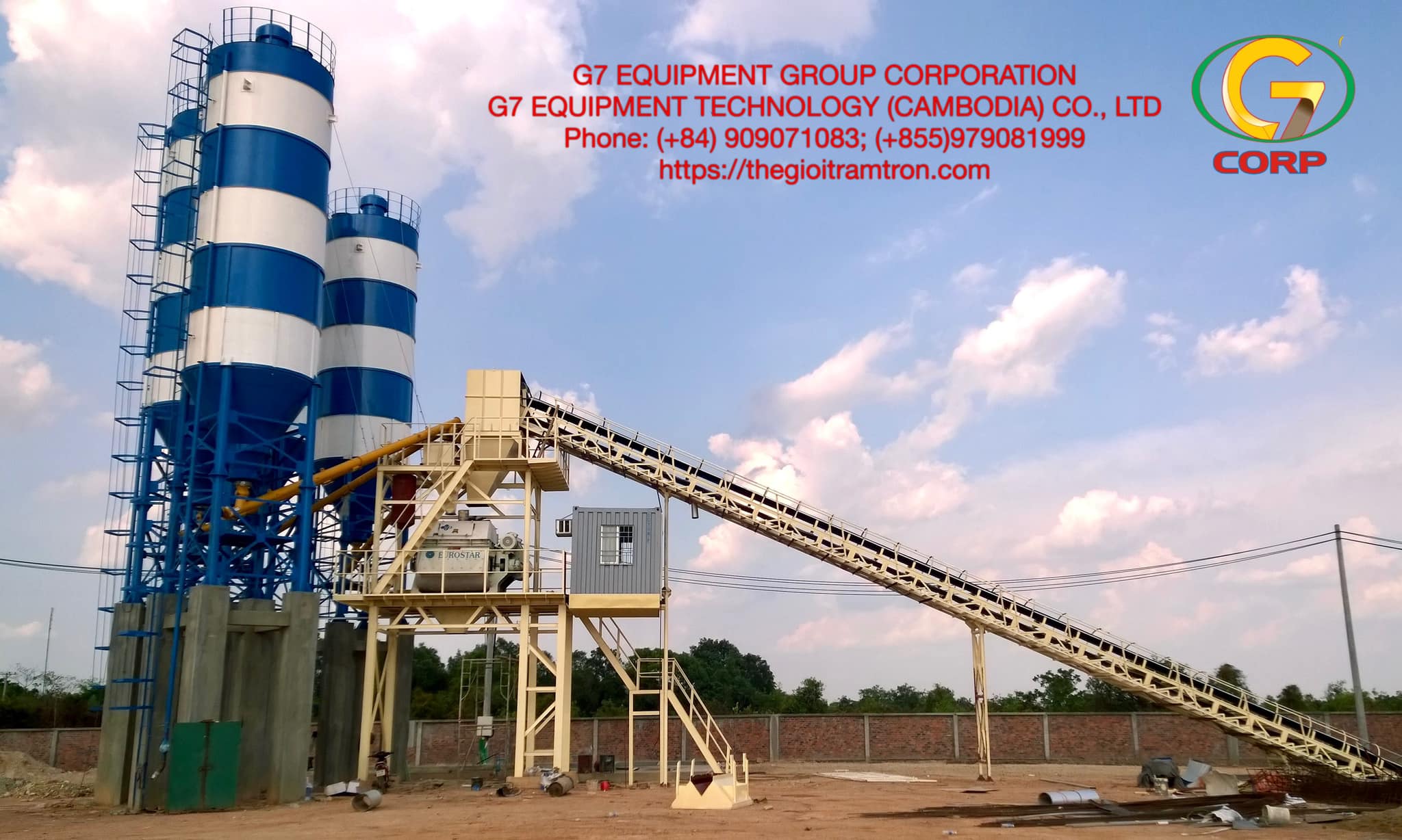 Trạm trộn b&ecirc; t&ocirc;ng 120m3/h