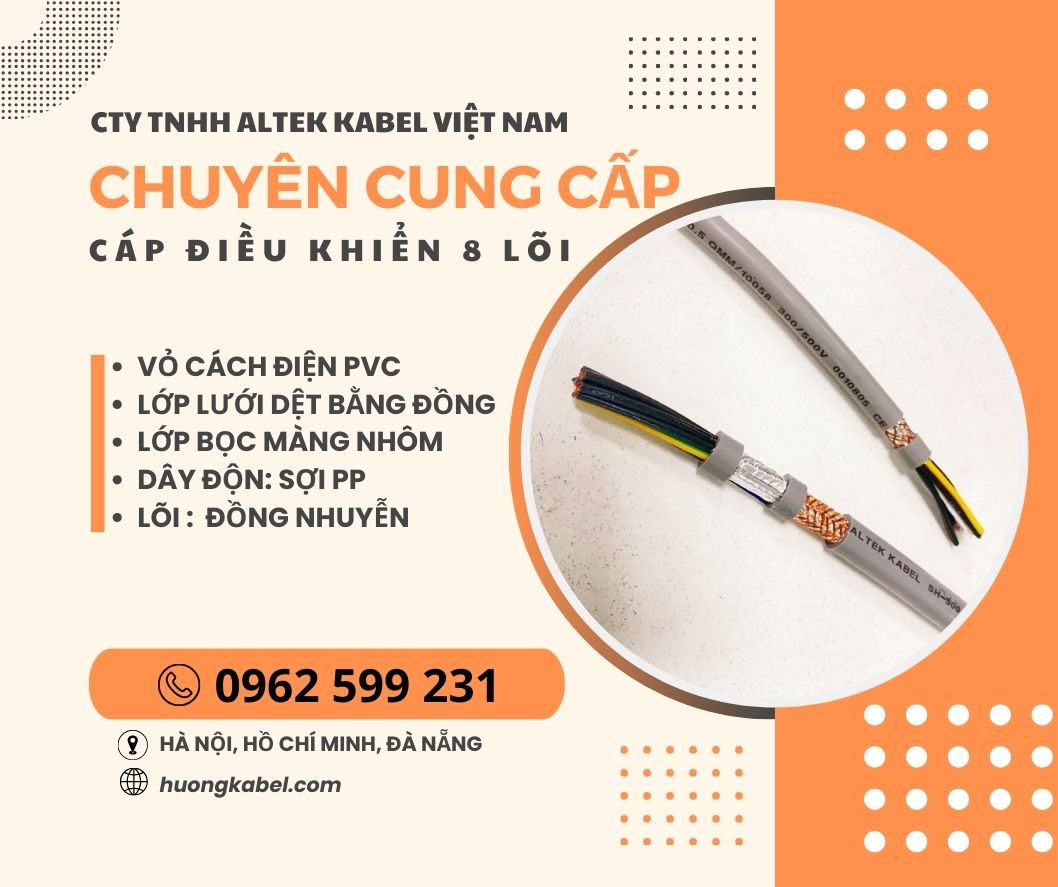 Cáp 8 lõi, Cáp điều khiển chống nhiễu giá tốt