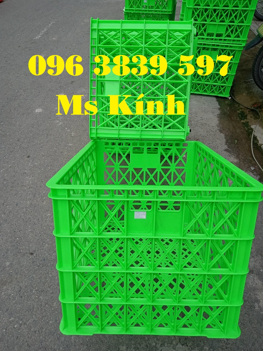 Sóng nhựa 8 bánh xe, rổ nhựa công nghiệp có bánh xe