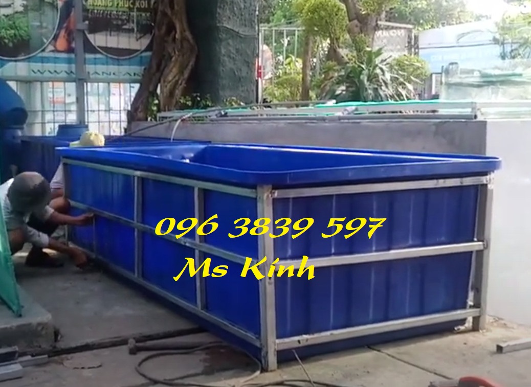 Th&ugrave;ng nhựa nu&ocirc;i c&aacute; koi 2000 l&iacute;t, tank nhựa chữ nhật, bồn nhựa lớn nu&ocirc;i c&aacute;