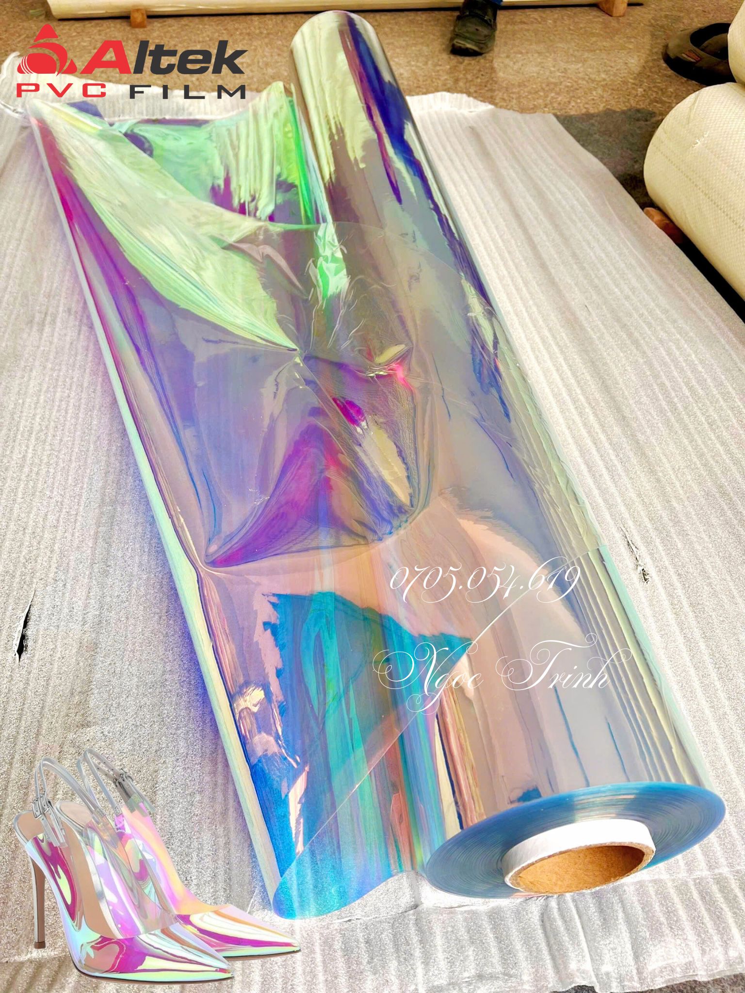 Cơ sở sản xuất nhựa pvc ánh kim 7 màu