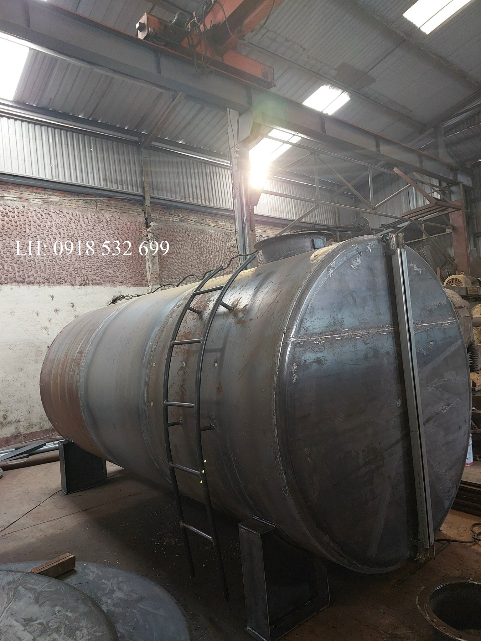 Bồn chứa dầu 25m3 c&oacute; ch&acirc;n - 0918532699