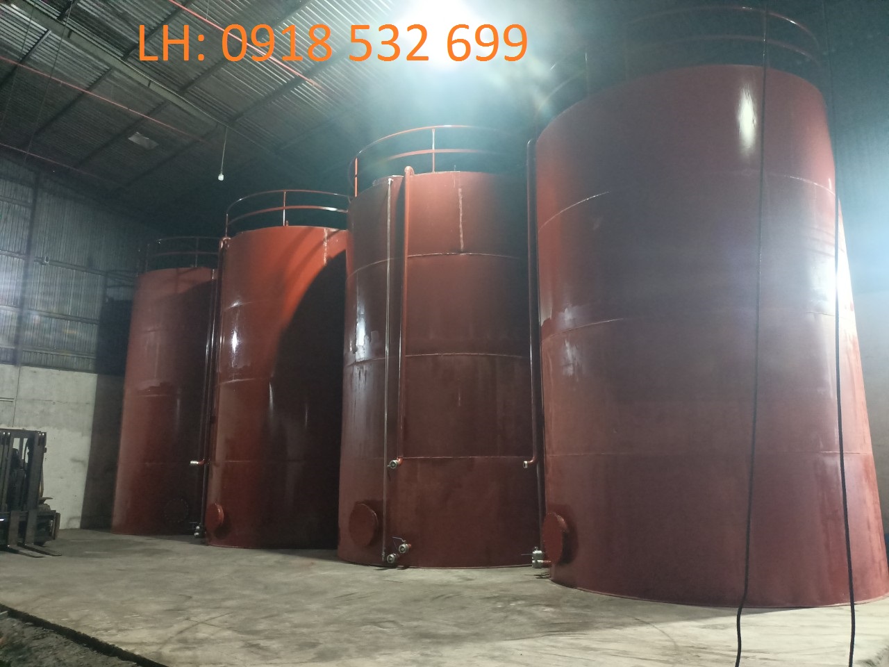 Téc chứa dầu 100m3 kiểu đứng