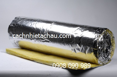 LEN SỢI THỦY TINH CUỘN CÓ BẠC T25/50MM