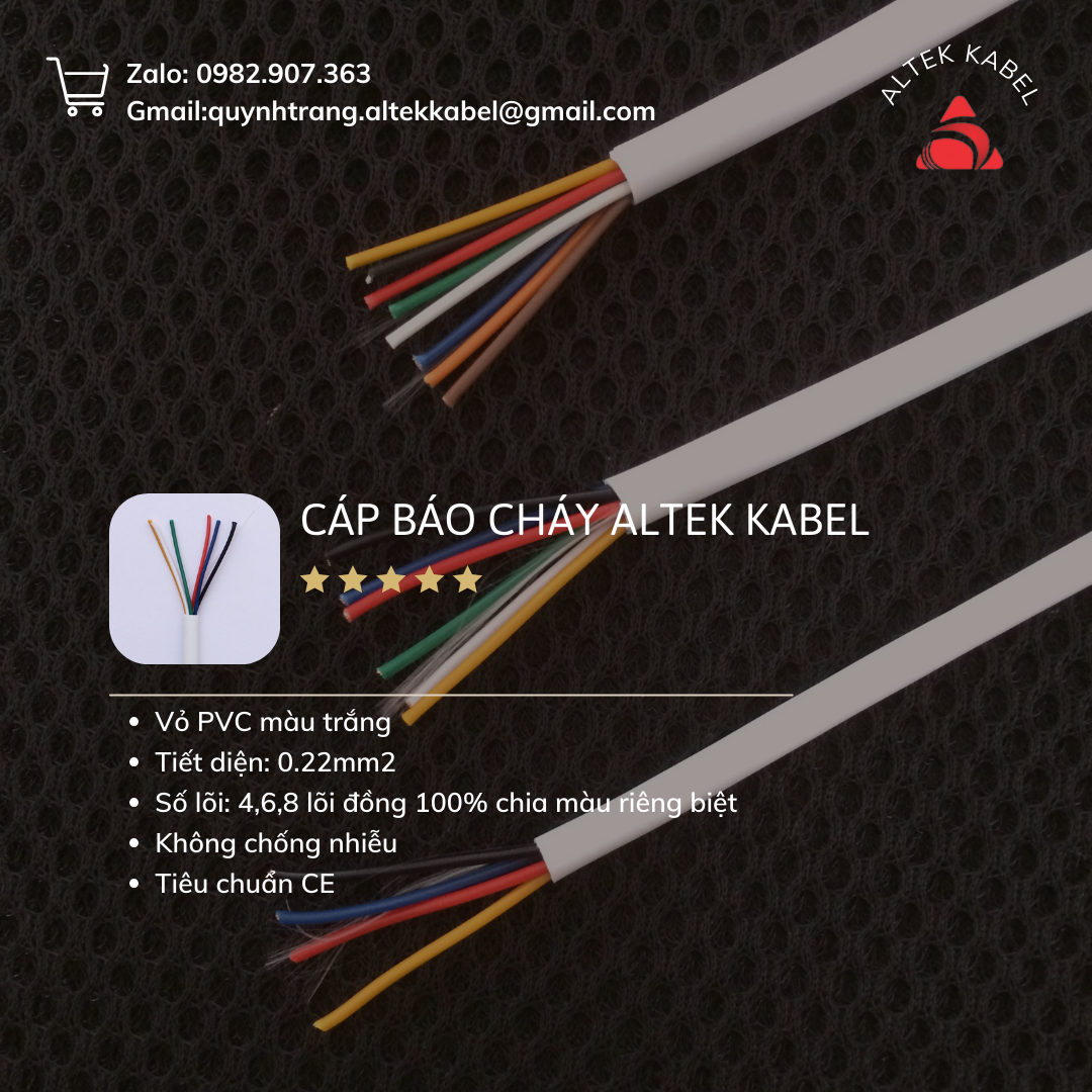 C&aacute;p truyền t&iacute;n hiệu b&aacute;o ch&aacute;y Altek Kabel