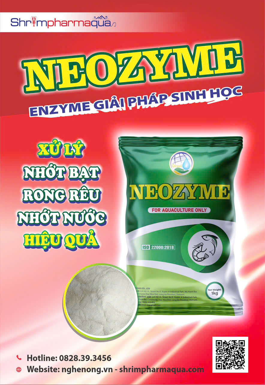 NEOZYME - Enzyme chuyên tẩy nhớt bạt, nhớt nước, rong rêu ao nuôi.