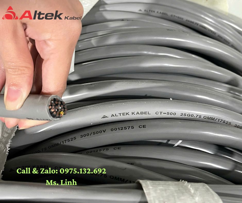 C&aacute;p điều khiển 25 l&otilde;i đồng nguy&ecirc;n chất Altek Kabel