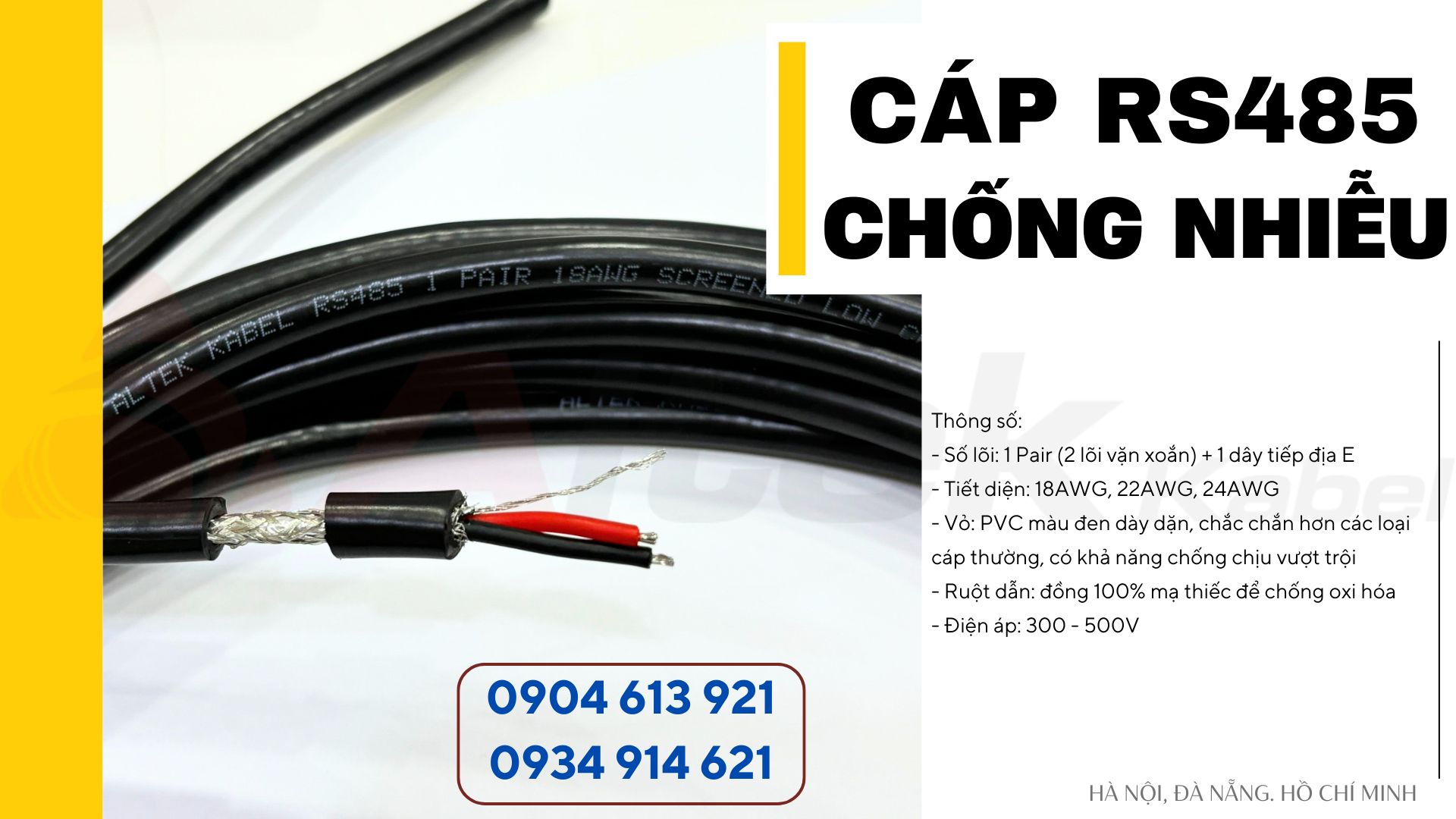 Cáp tín hiệu truyền thông RS485 AWG18/20/22 Altek Kabel chính hãng tại Hà Nội, Đà Nẵng, HCM (Copy 4)