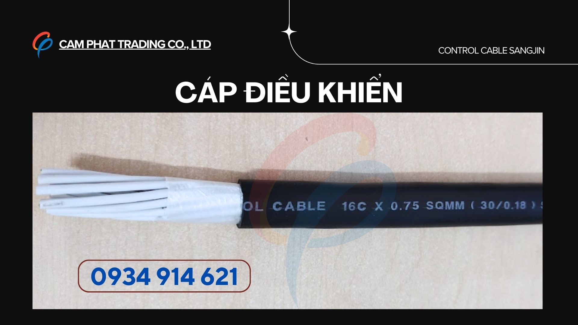 Cáp điều khiển 16 lõi Sangjin RVV 16x0.5/16x0.75/16x1.25/16x1.5 -  phân phối Hồ Chí Minh (Copy 8)