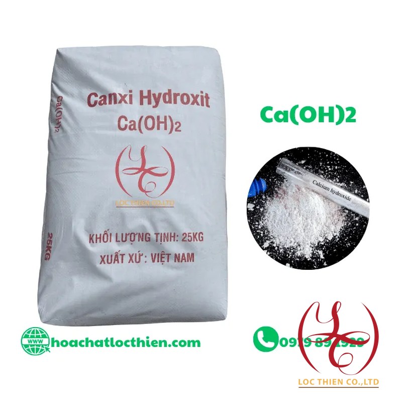Canxi Hydroxide Ca(OH)2 &mdash; B&aacute;o Gi&aacute; | H&oacute;a Chất Lộc Thi&ecirc;n