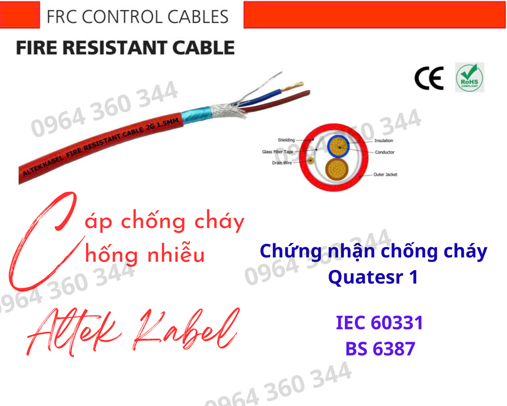 Cáp tín hiệu báo cháy - Chống cháy - Chống nhiễu Altek Kabel