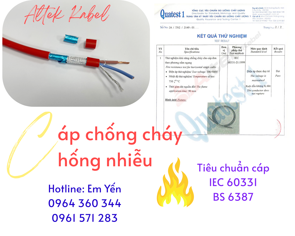 Cáp tín hiệu báo cháy - Chống cháy - Chống nhiễu Altek Kabel