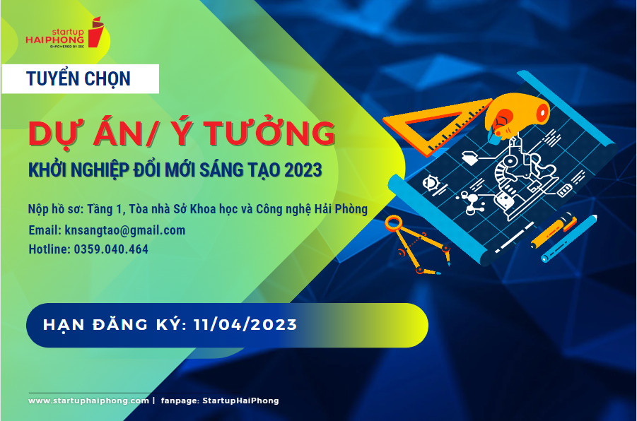 TUYỂN CHỌN DỰ ÁN/ Ý TƯỞNG KHỞI NGHIỆP ĐỔI MỚI SÁNG TẠO NĂM 2023 TẠI HẢI PHÒNG