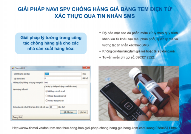 Navi SPV phần mềm x&aacute;c thực sản phẩm ch&iacute;nh h&atilde;ng