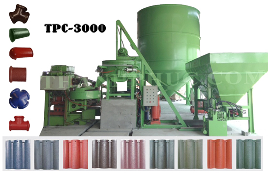 D&acirc;y chuyền sản xuất ng&oacute;i xi măng m&agrave;u tự động ho&agrave;n to&agrave;n TPC 3000