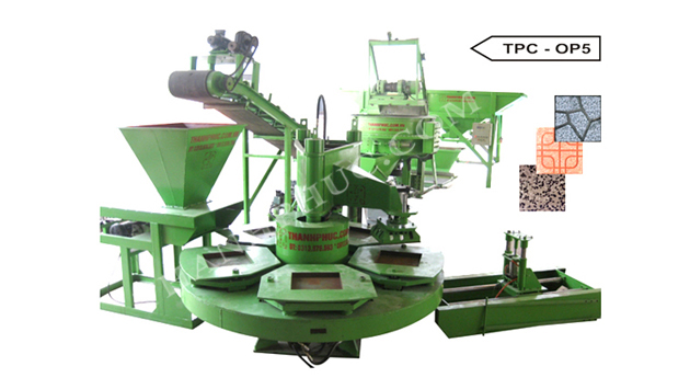 D&acirc;y chuyền sản xuất gạch terrazzo tự động ho&agrave;n to&agrave;n TPC-OP5