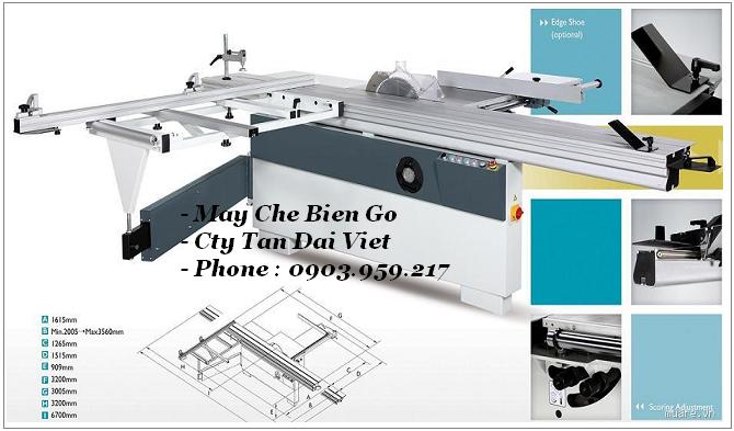 Máy cưa bàn trượt 2 lưỡi
