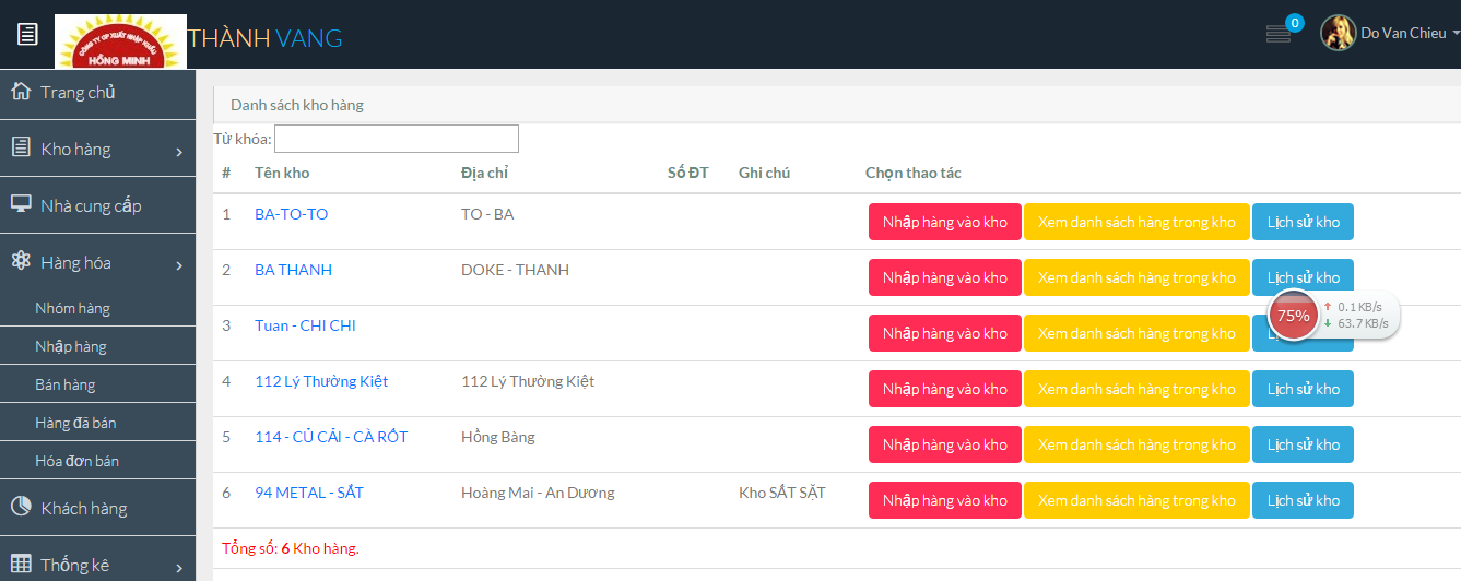 Phần mềm quản lý kho và bán hàng