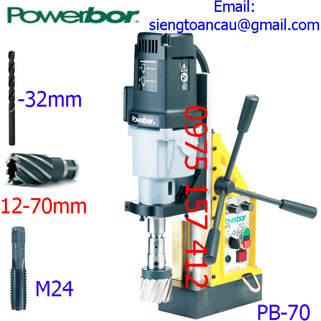 Máy khoan từ có taro PB70FRV hiệu Powerbor