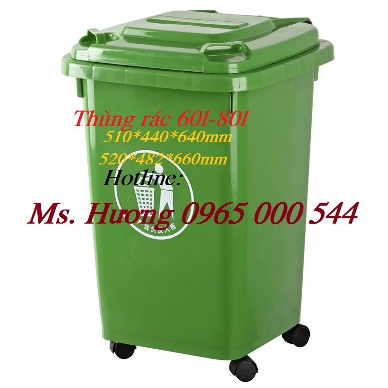 Thùng rác công cộng 60 lít