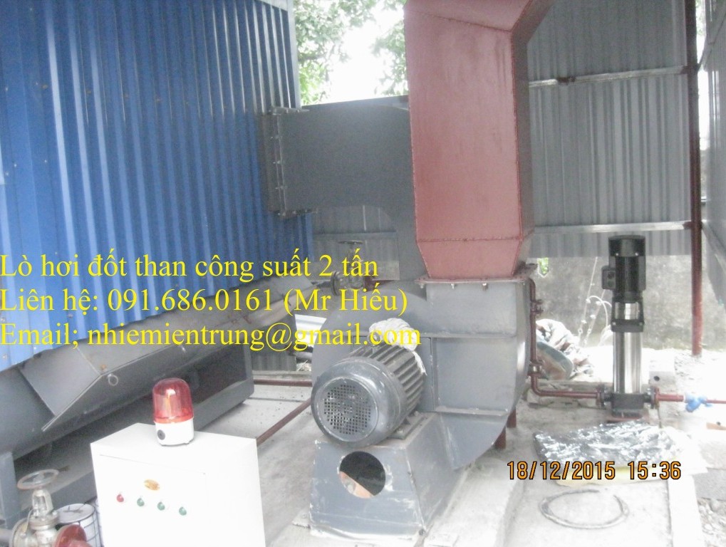 Nồi hơi đốt than công suất 2 tấn giờ