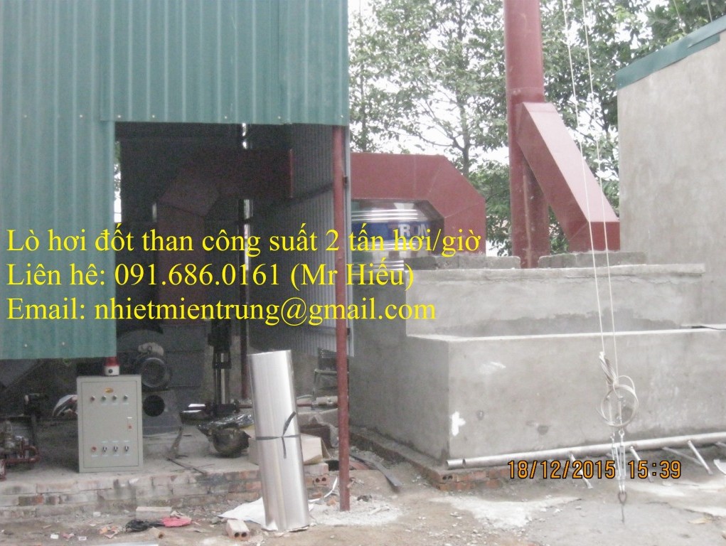 Nồi hơi đốt than công suất 2 tấn giờ