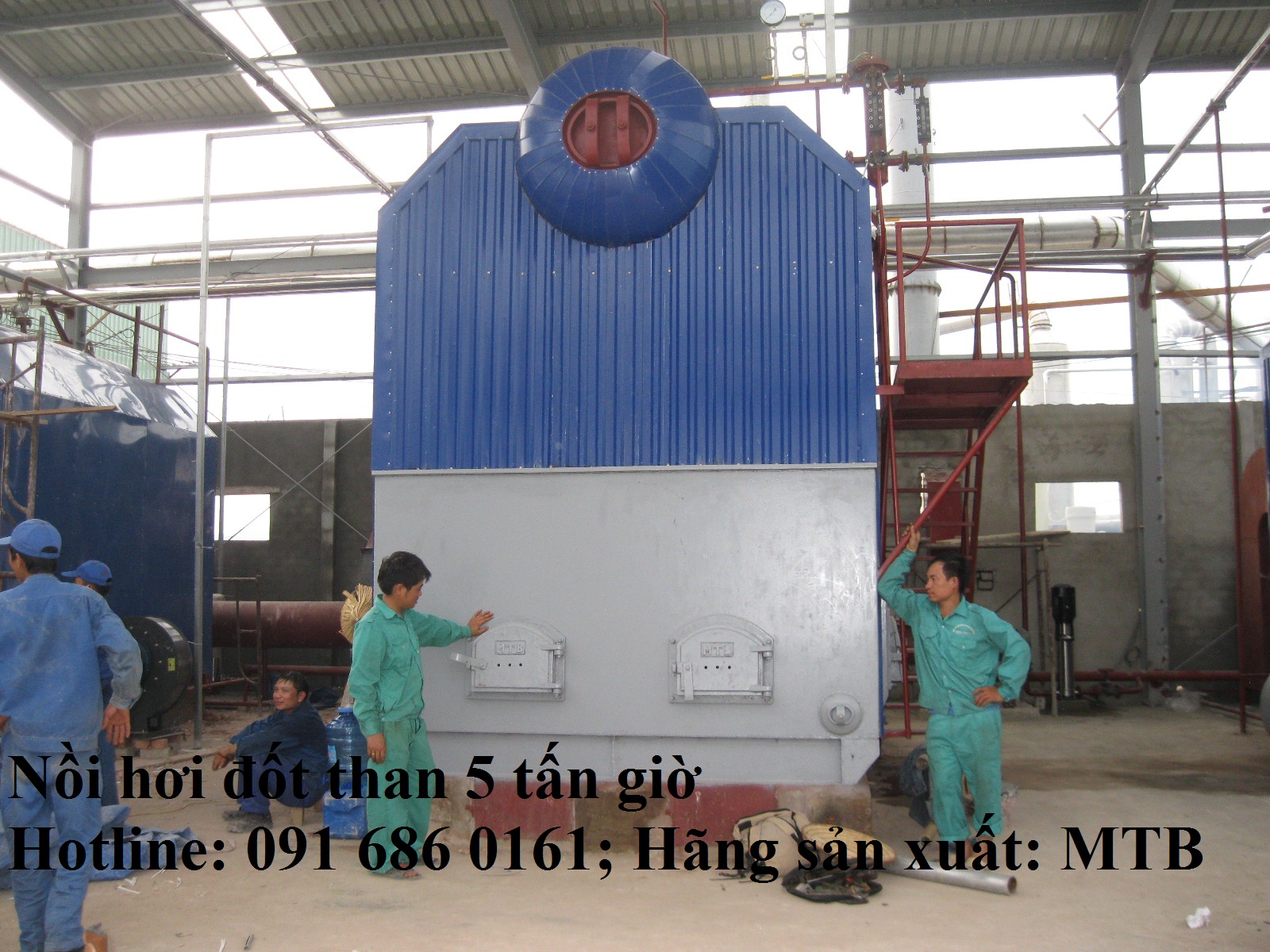 Nồi hơi đốt than c&ocirc;ng suất 5 tấn hơi/h