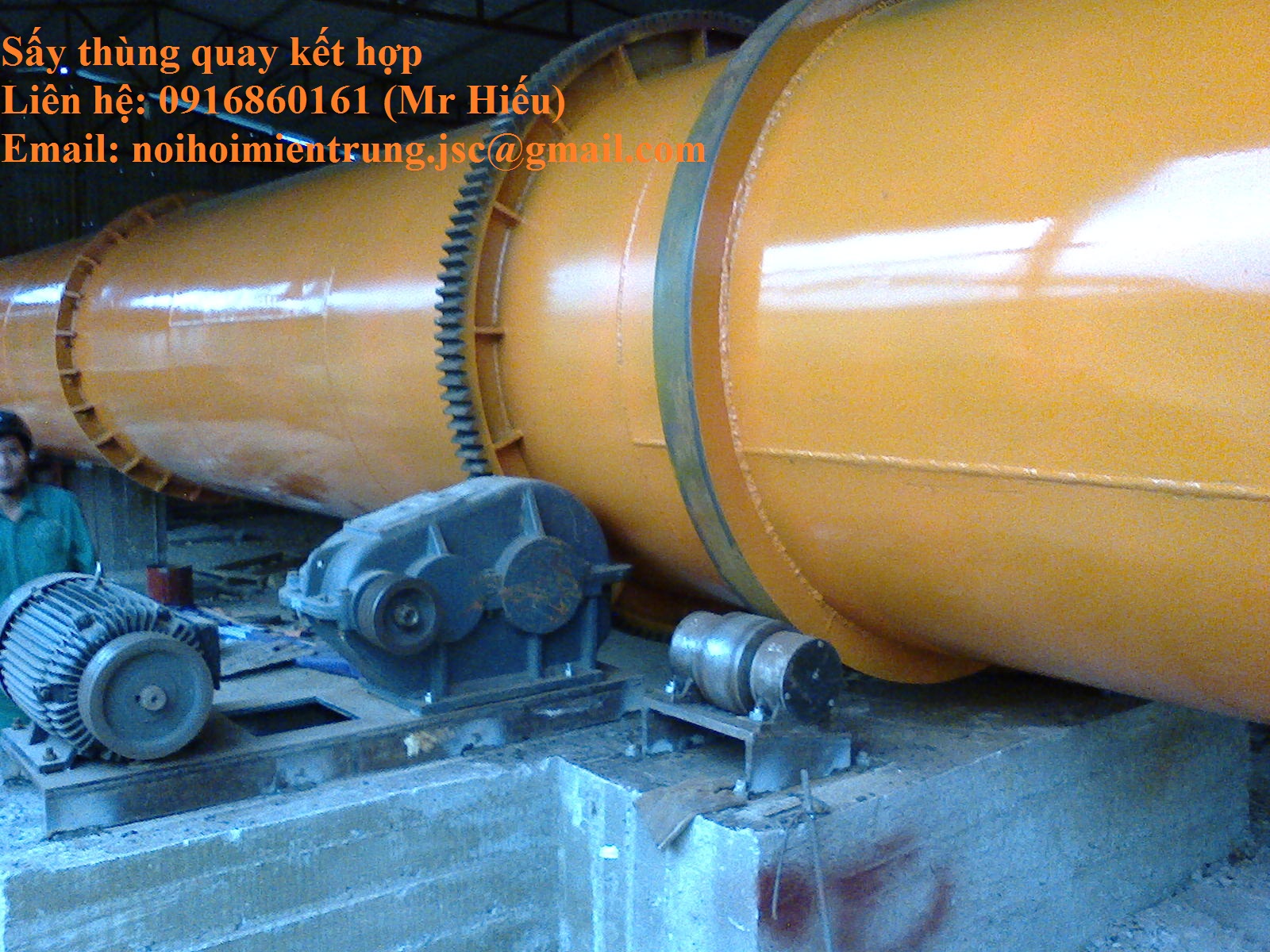 Máy sấy mùn cưa thùng quay kết hợp