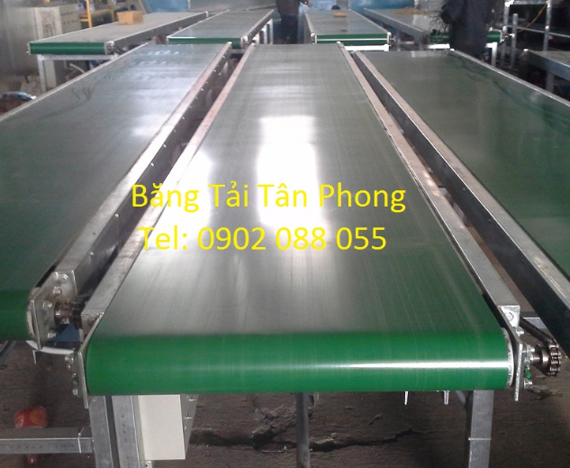 Băng tải PVC khung thép hộp