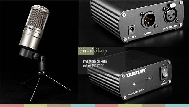 Micro condenser chuyên nghiệp Takstar PC-K200 (Suite)