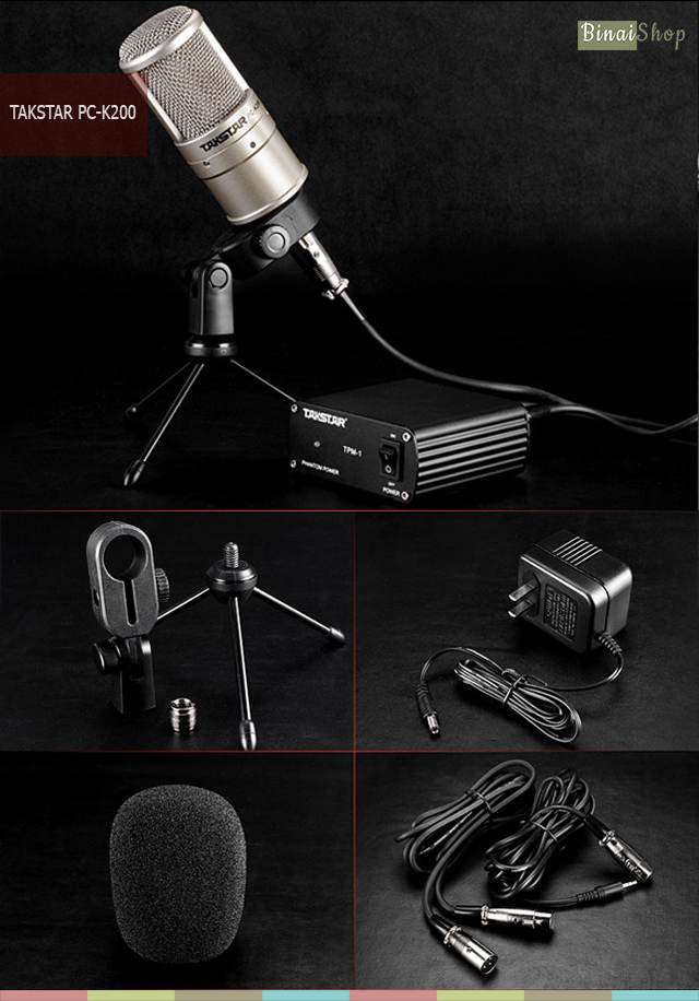 Micro condenser chuyên nghiệp Takstar PC-K200 (Suite)