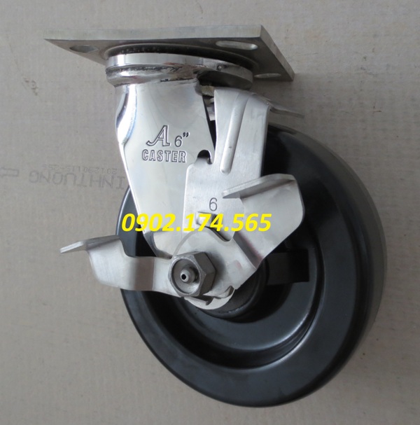 Bánh xe chịu nhiệt độ cao Phenolic càng inox 304