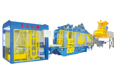 Máy sản xuất gach không nung bán tự động QT12-15