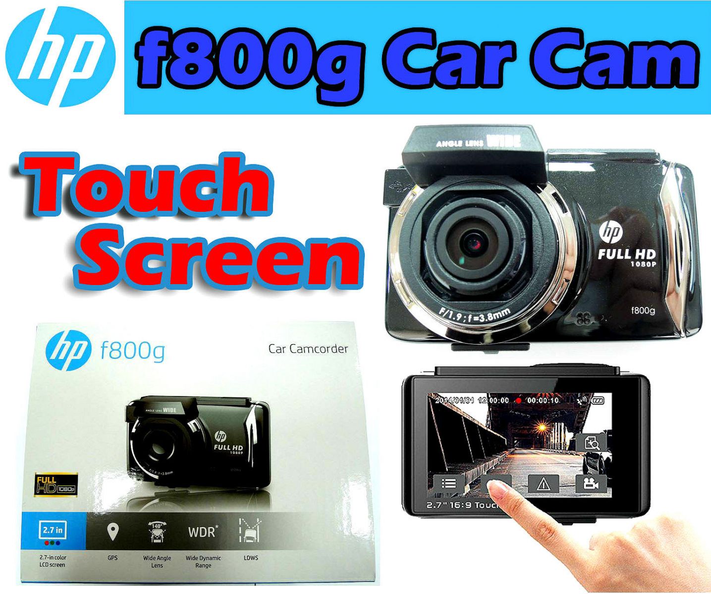 Camera hành trình chính hãng HP F800G có GPS