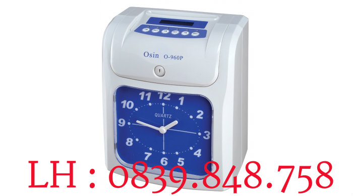 Máy chấm công thẻ giấy OSIN O960P, tặng 100 thẻ chấm công khi mua máy