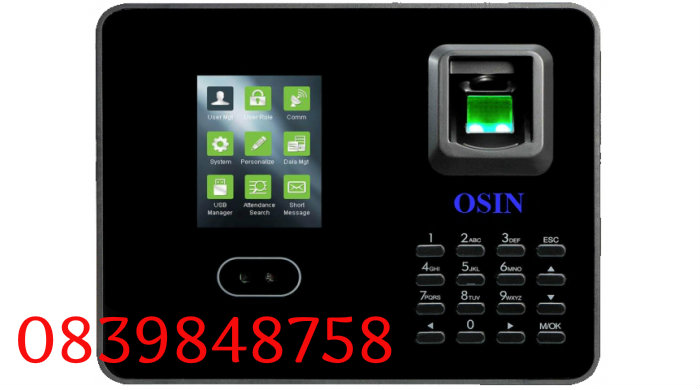M&aacute;y chấm c&ocirc;ng nhận dạng khu&ocirc;n mặt v&agrave; v&acirc;n tay OSIN O-215