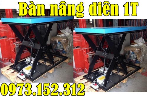 Bàn nâng điện 1 tấn, 2 tấn nâng cao 1 m, hàng chất lượng cao