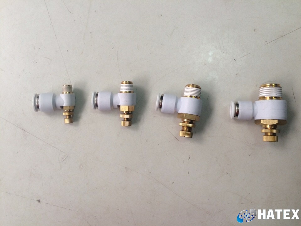 Nối nhanh kh&iacute; n&eacute;n 1 đầu ống 1 đầu ren dạng tiết lưu - Model YSC